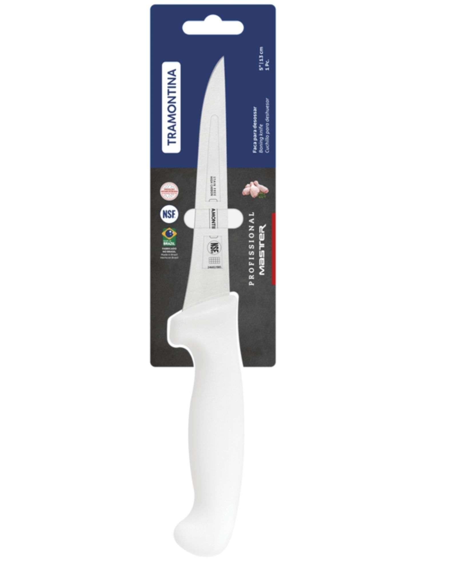 Cuchillo Deshuesar 5" Recto Mango Blanco - Imagen 2